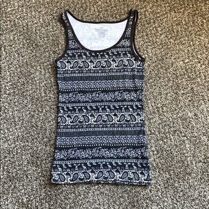 Black and White Paisley Tank Top